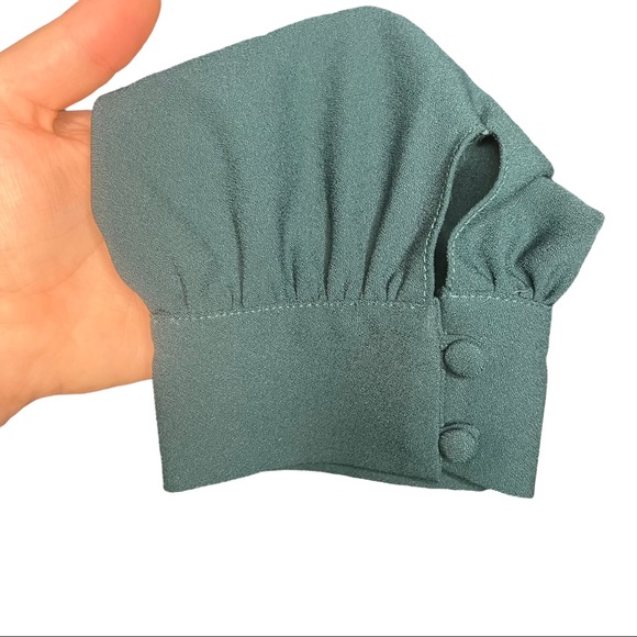 ASOS Design Curve Origami Twist Midi Forrest Green Pencil Dress 24 - Picture 6 of 11